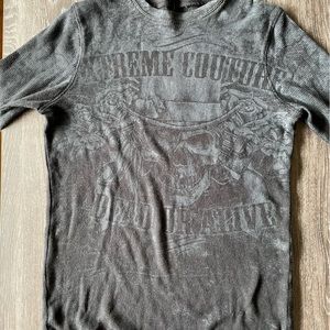 Grundge y2k long skull long sleeve